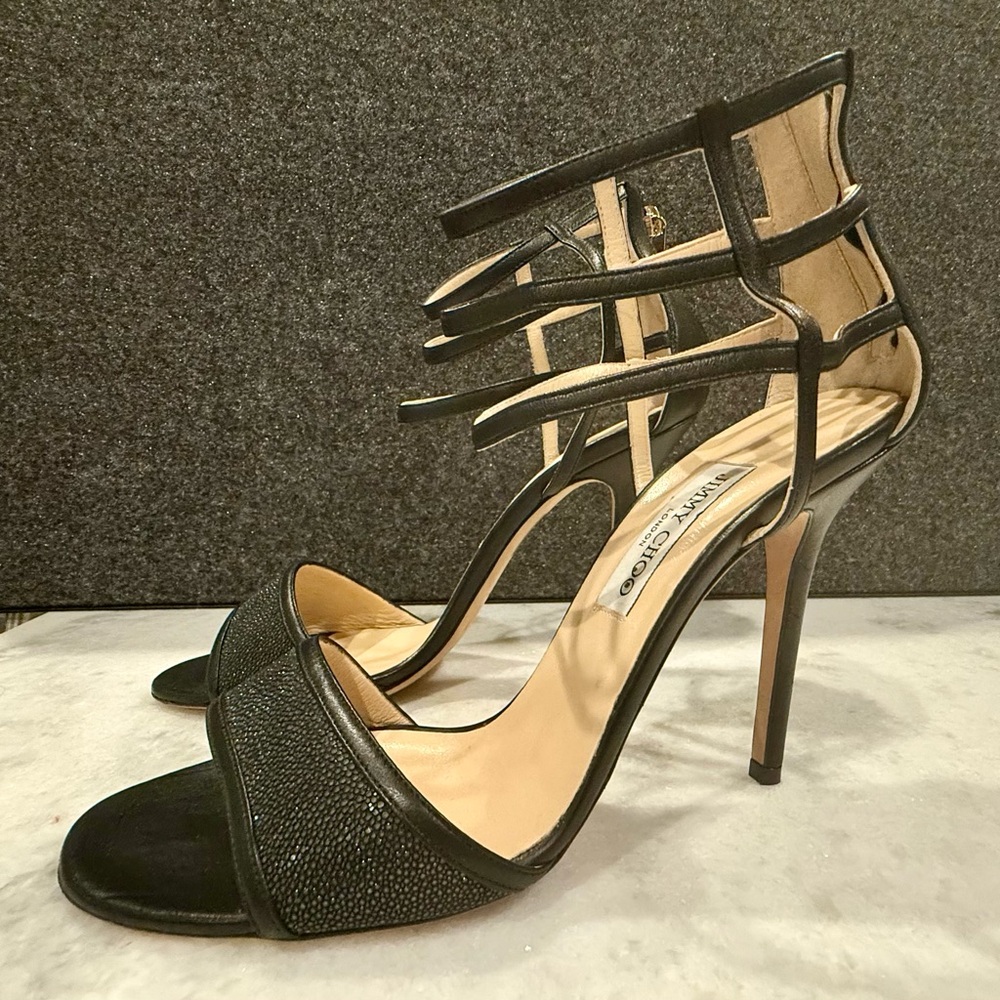Steve Madden Black Strappy Heels